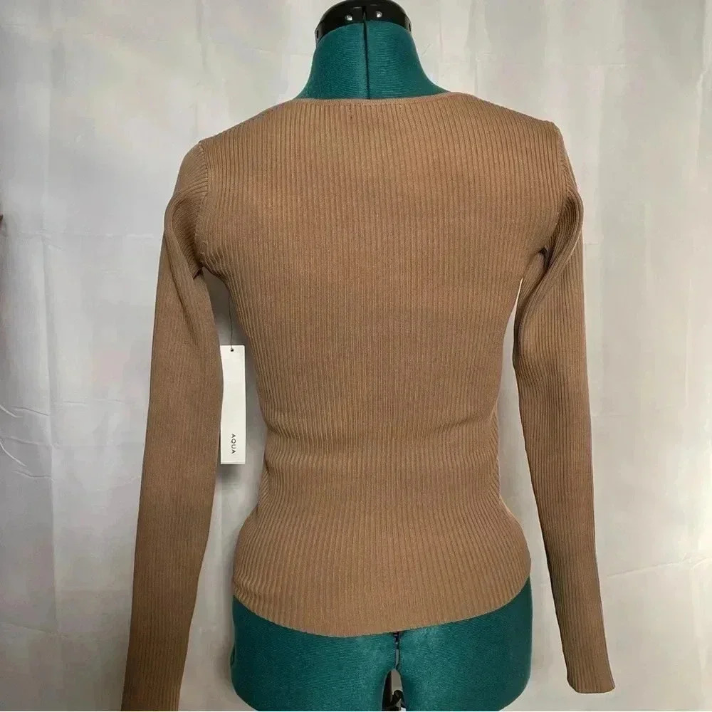 Aqua Ribbed Long Sleeve - Picture 6 of 9